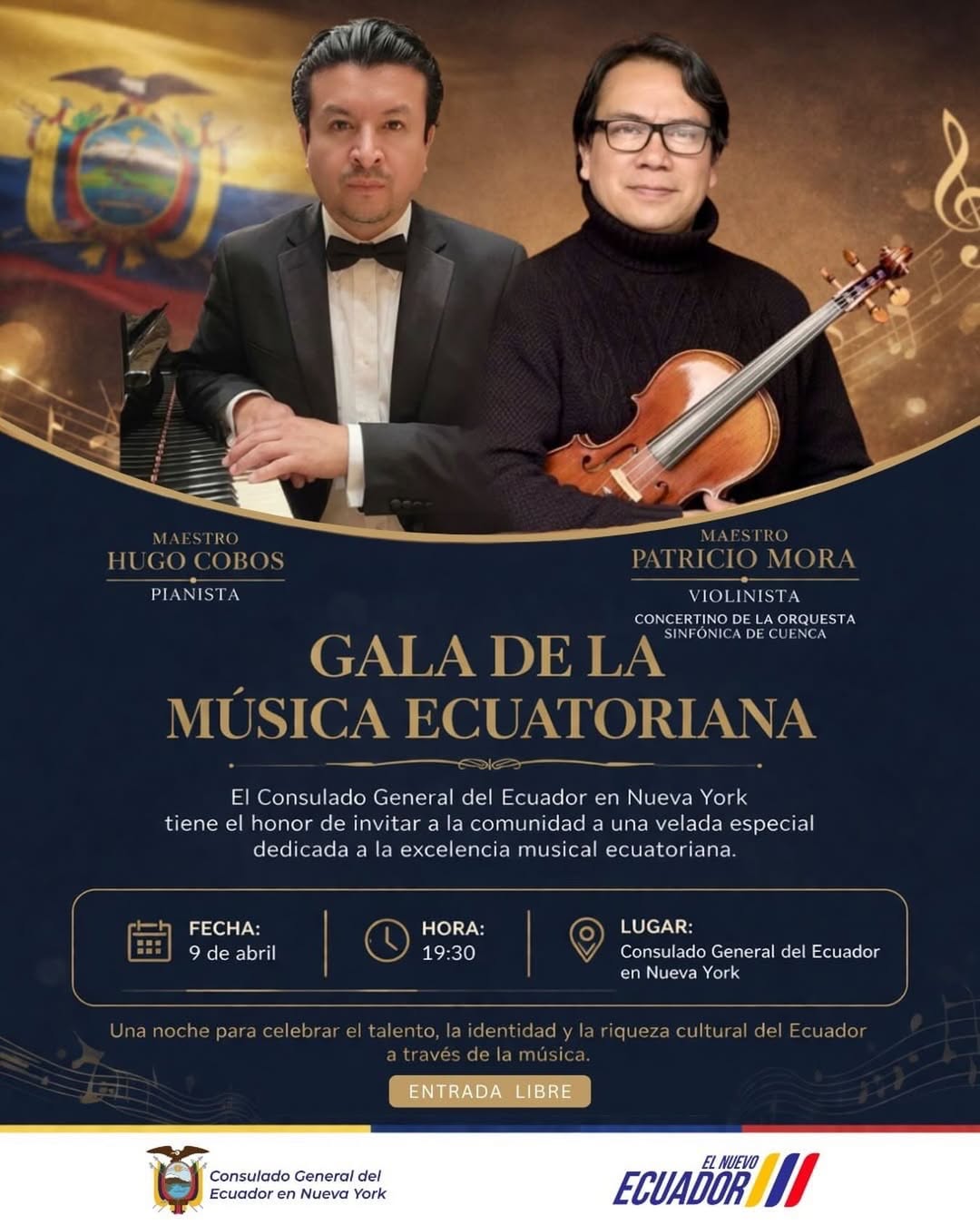 Gala de la Música Ecuatoriana - evento gratuito